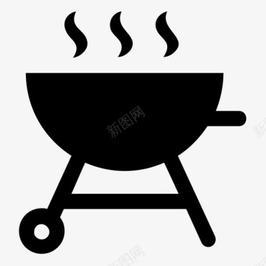 烧烤架烧烤壶木炭烤架图标