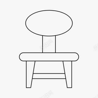 坐椅子家具坐图标