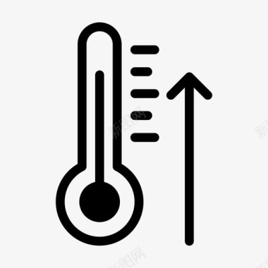 温度计温度气候发烧图标
