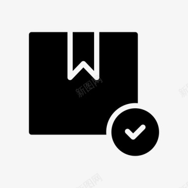 中秋节包装素材包裹交付完成图标