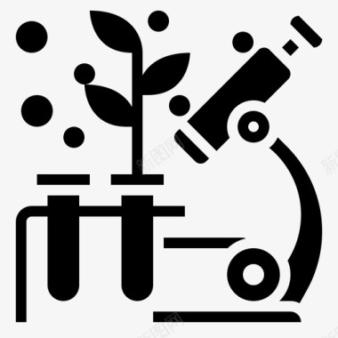 科学生物学植物学实验室图标