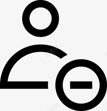 删除垃圾箱用户减号减少用户删除用户图标