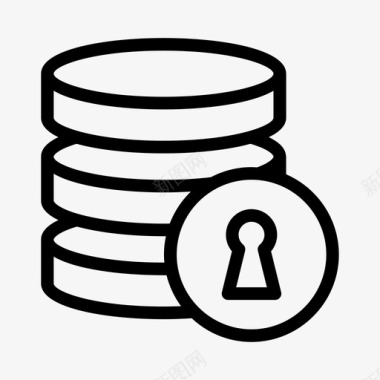 服务器锁数据库保护图标