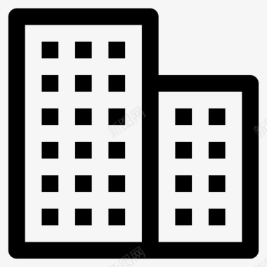 建筑与城市城市建筑商业图标