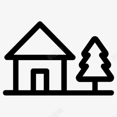 小屋森林房子图标