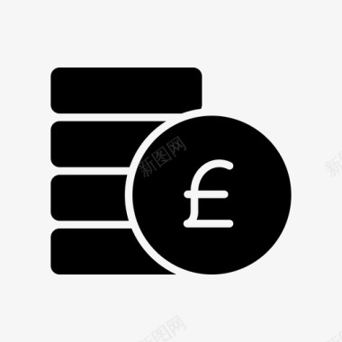 梦想基金英镑硬币货币图标