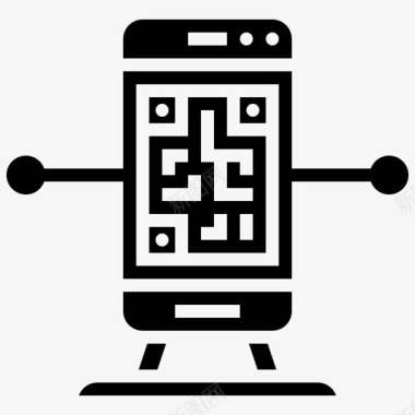 二维码阅读器应用程序智能手机图标