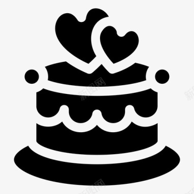 婚礼装饰蛋糕面包房蛋糕装饰图标