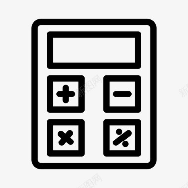 涂鸦数学符号计算器会计银行图标