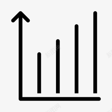 黑色信息图表图表分析增长图标