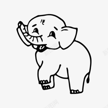动物大象动物可爱图标