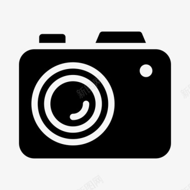 国外旅游摄影相机捕捉设备图标
