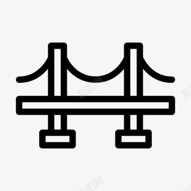桥加利福尼亚金色图标
