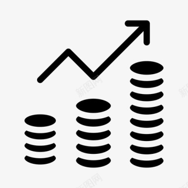 六边形信息图表增长图表利润图标