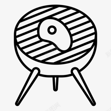 烧烤炉烧烤肉类图标