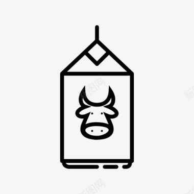 牛奶牛奶清洁饮料图标