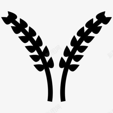 麦穗小麦收获小麦穗图标
