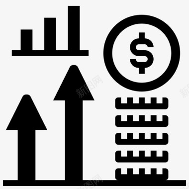 收益金财务分析收益金钱图标