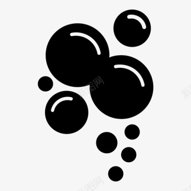 泡泡浴泡泡泡泡浴清洁图标