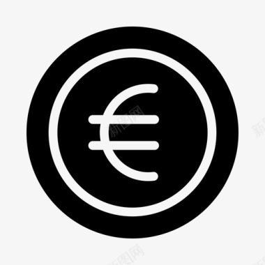 火焰欧元图标欧元硬币货币图标