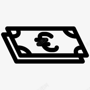 火焰欧元图标欧元现金欧洲图标