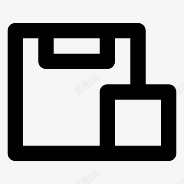 中秋节包装素材箱交货物流图标