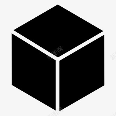 立方体盒子图标黑盒子立方体图标