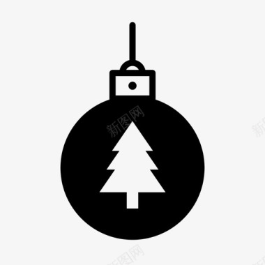 冬季圣诞树装饰装饰品冬季图标收藏图标