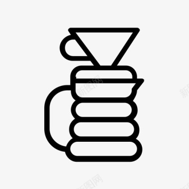 服务器咖啡服务器冲泡咖啡因图标