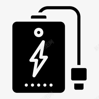 电源电源银行充电器电子设备雕文图标
