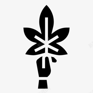 合成杂草大麻药草叶图标