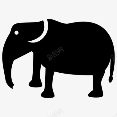 大象大象动物自然图标