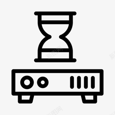 服务器沙漏截止日期服务器图标