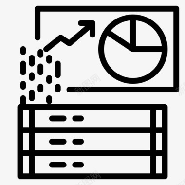 矢量数据分析图标数据分析大数据图标