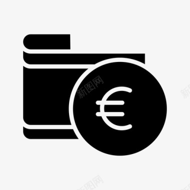 火焰欧元图标欧元现金货币图标