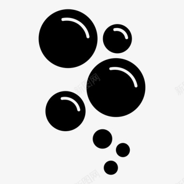 泡泡浴泡泡泡泡浴清洁图标