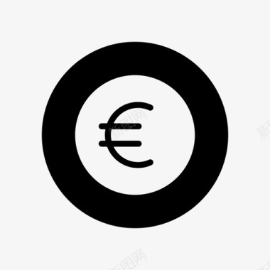 火焰欧元图标欧元现金硬币图标