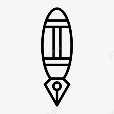 水笔自来水笔绘图文具图标