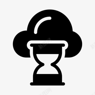 服务器沙漏云数据库图标