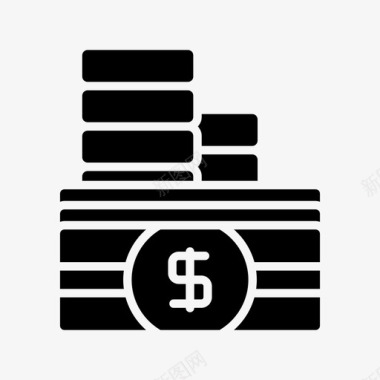 梦想基金货币美元金融图标