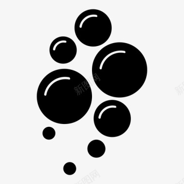 泡泡浴泡泡泡泡浴清洁图标