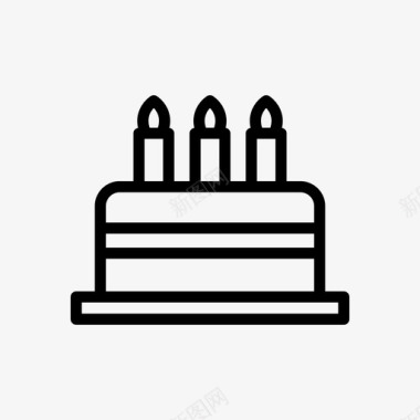 蜡烛蛋糕蜡烛庆典图标