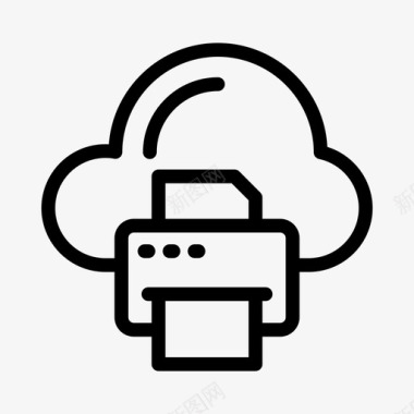 服务器打印机云数据库图标