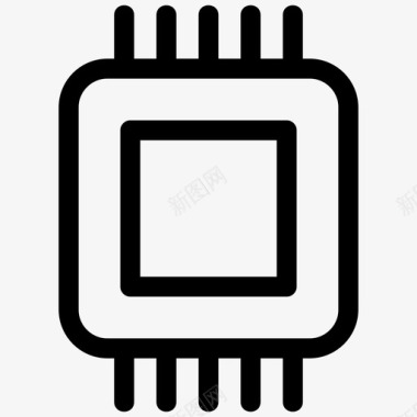 RFID芯片cpu硬件主题插图图标