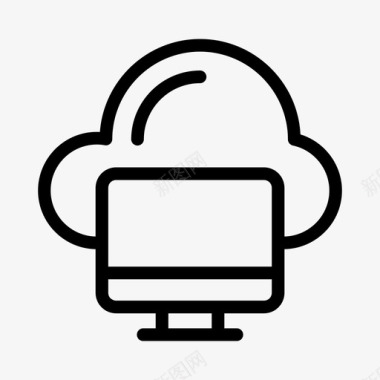 服务器屏幕云lcd图标