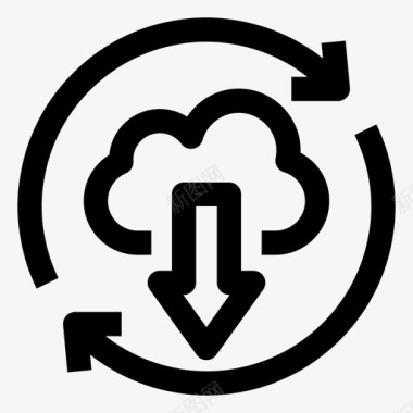 服务器持续部署云计算托管服务器图标