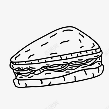 三明治面包美味图标