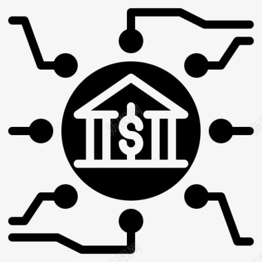 财务经营分析银行系统财务交易图标