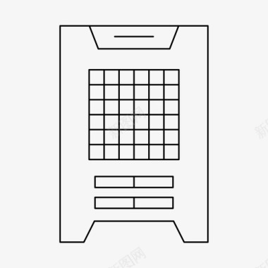 立体四方形扬声器音频音乐图标