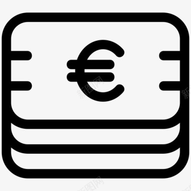 火焰欧元图标欧元银行业务图标